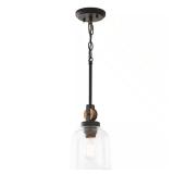 Knollwood 7" 1-Light Pendant, Blackened Bronze