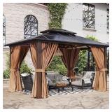 10 ft x 12 ft Hardtop Gazebo with Nets box 1 of 2