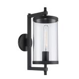 Lisbon 15.88 in. 1-Light Black Wall Light