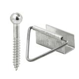 Prime-Line 4-Pack 1.3125-in Gray Retainer Clip