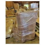 Brown faux leather Ashley couch