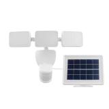 White 3-Head Motion Solar Flood Light, 2100 lm