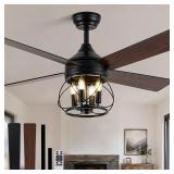 Bella Depot Farmhouse Ceiling Fan with Light