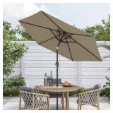 7.5 ft Patio Market Umbrella, Taupe