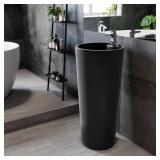 Monaco Matte Black Ceramic Sink Pedestal