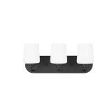 Windom 18 in. 3-Light Matte Black Vanity Light