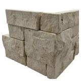 Bedrosians 8x18 Limestone Corner-Wired Mesh