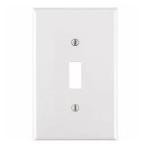 1-Gang White Midway Toggle Wall Plate (10-Pack)