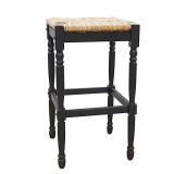 Hawthorne 29 in. Antique Black Bar Stool