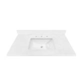 43 in. W x 22 in. D Quartz White Vanity Top