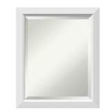 Blanco White Beveled Wood Mirror 19.5x23.5