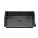 30 in. Undermount Sink, 18-Gauge Nano Black