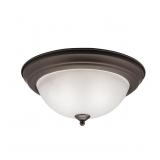 Kichler 2-Light Bronze Flush Mount Light