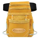 10-Pocket Leather Pouch with Belt