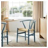 MODWAY Amish Rope Dining Chair, Harbor Blue