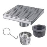 6x6 in. Stainless Shower Drain Cover