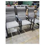 Set of 3 Outdoor Dining Chairs