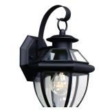 Lancaster 1-Light Black Outdoor Lantern Sconce