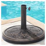 27 lbs Heavy-Duty Umbrella Base in Bronze