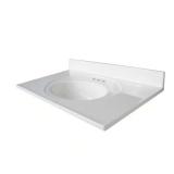 Newport 37in W x 22in D Vanity Top, White