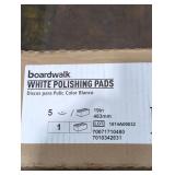 19" White Polishing Pads