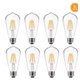ST58 E26 60W LED Filament Bulb 8-Pack