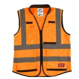 Orange Class 2 Safety Vest with 15 Pockets