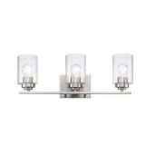 22 in. 3-Light Brushed Nickel Vanity Light