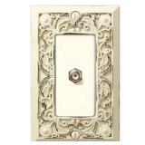 Filigree 1-Gang Coax Wall Plate - White