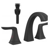 VXV Matte Black 8" Widespread Bathroom Faucet