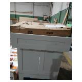 Everdean Vanity: Gray Marble Top, Sink