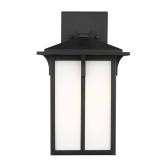 Tomek 1-Light Black Outdoor Wall Lantern