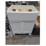 24-1/8" x 19" x 32" White Vanity w/o Top