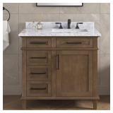 Sonoma 36in Single Sink Vanity w/ Carrara Top - P