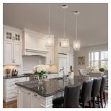 1-Light Brushed Chrome Chandelier