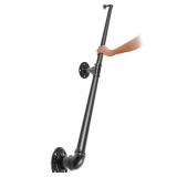 6 ft Pipe Handrail, 440 lb, Wall-Mount Black