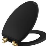 Weston Elongated Soft Close Toilet Seat, Black