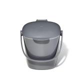 (No Lid) Easy-Clean Compost Bin Charcoal 0.75 Gal