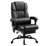 Black PU Leather Recliner with Arms