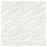 Whisper White 3x6 Glossy Ceramic Subway Tile
