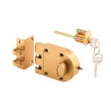 Prime-Line Defender Brushed Brass Deadbolt