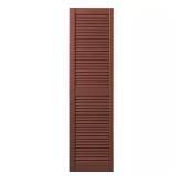 15 in. x 55 in. Open Louvered Shutters Red