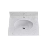 24 in. W x 21 in. D Carrara White Vanity Top