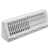 15 in. 3-Way Plastic Baseboard Diffuser White