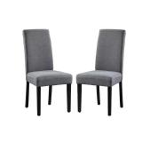 Savona Grey Upholstery Dining Chairs Set 2