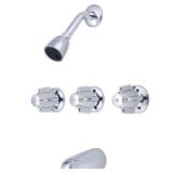 3-Valve Tub & Shower Fitting on 11" Centers