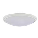 12 in. White/Matte Black LED Flush Mount