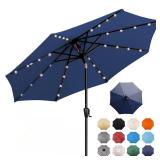 9 ft. Steel Round Solar Umbrella with LED