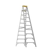 Werner 370 10-ft Aluminum Step Ladder 300-lb