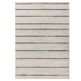 Cream/Gray 8x10 Williamsburg Stripe Rug